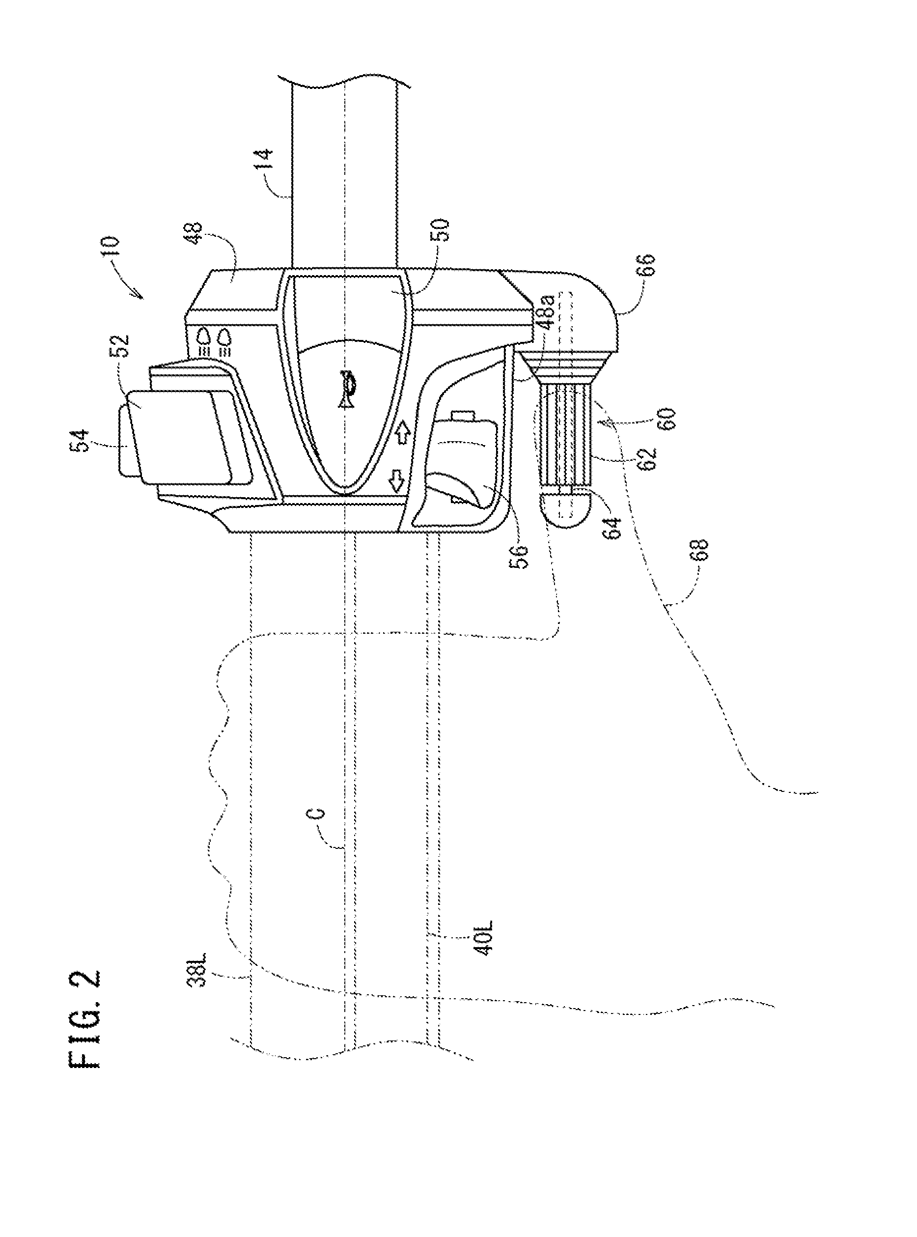 Operation device of straddle type vehicle