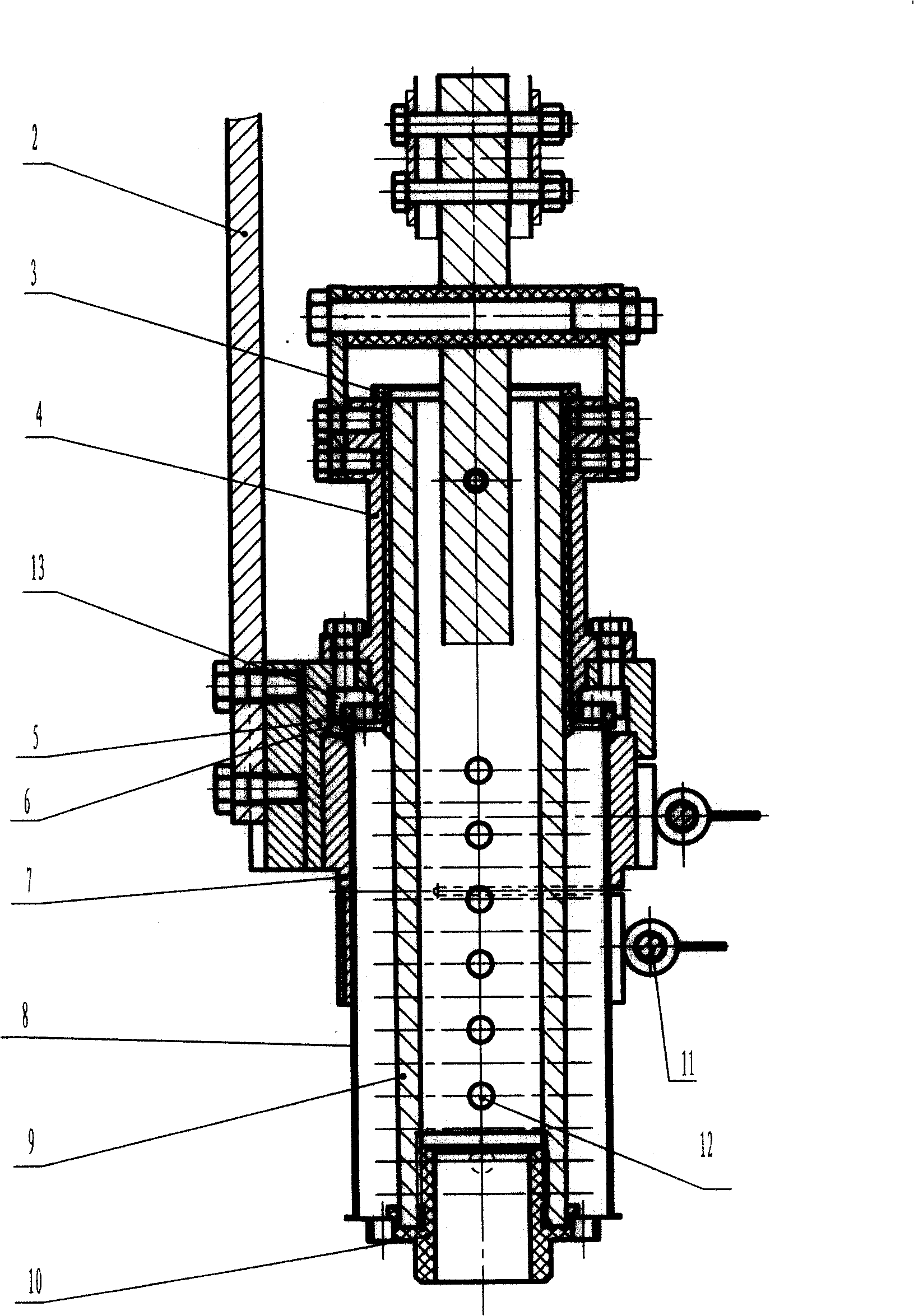 Chromium plating rack for cylinder liner bore