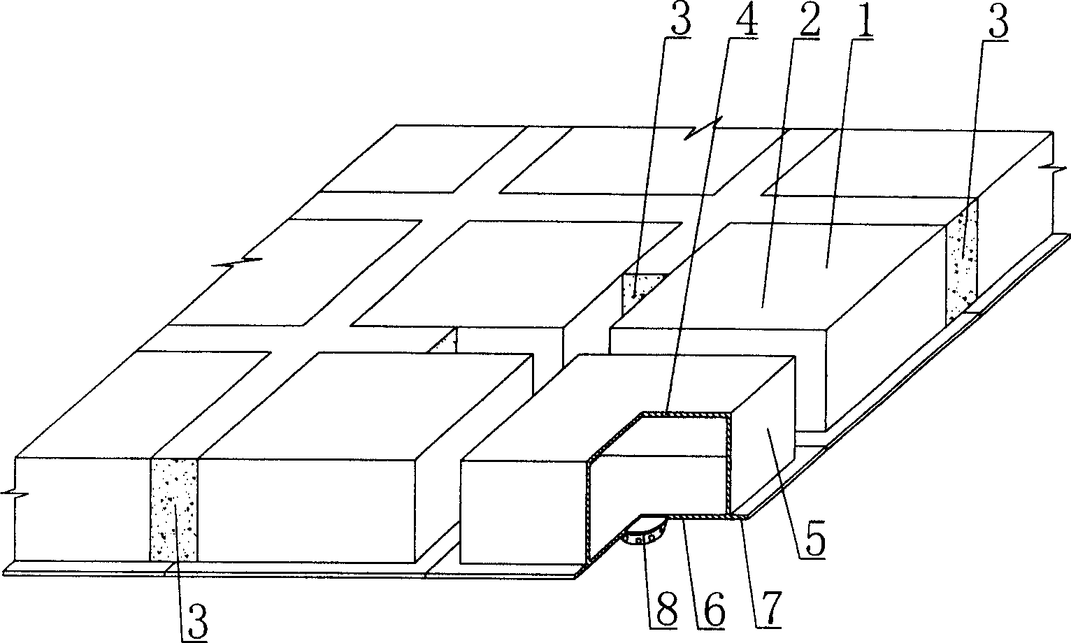 Cast-in-situs concrete hollow board