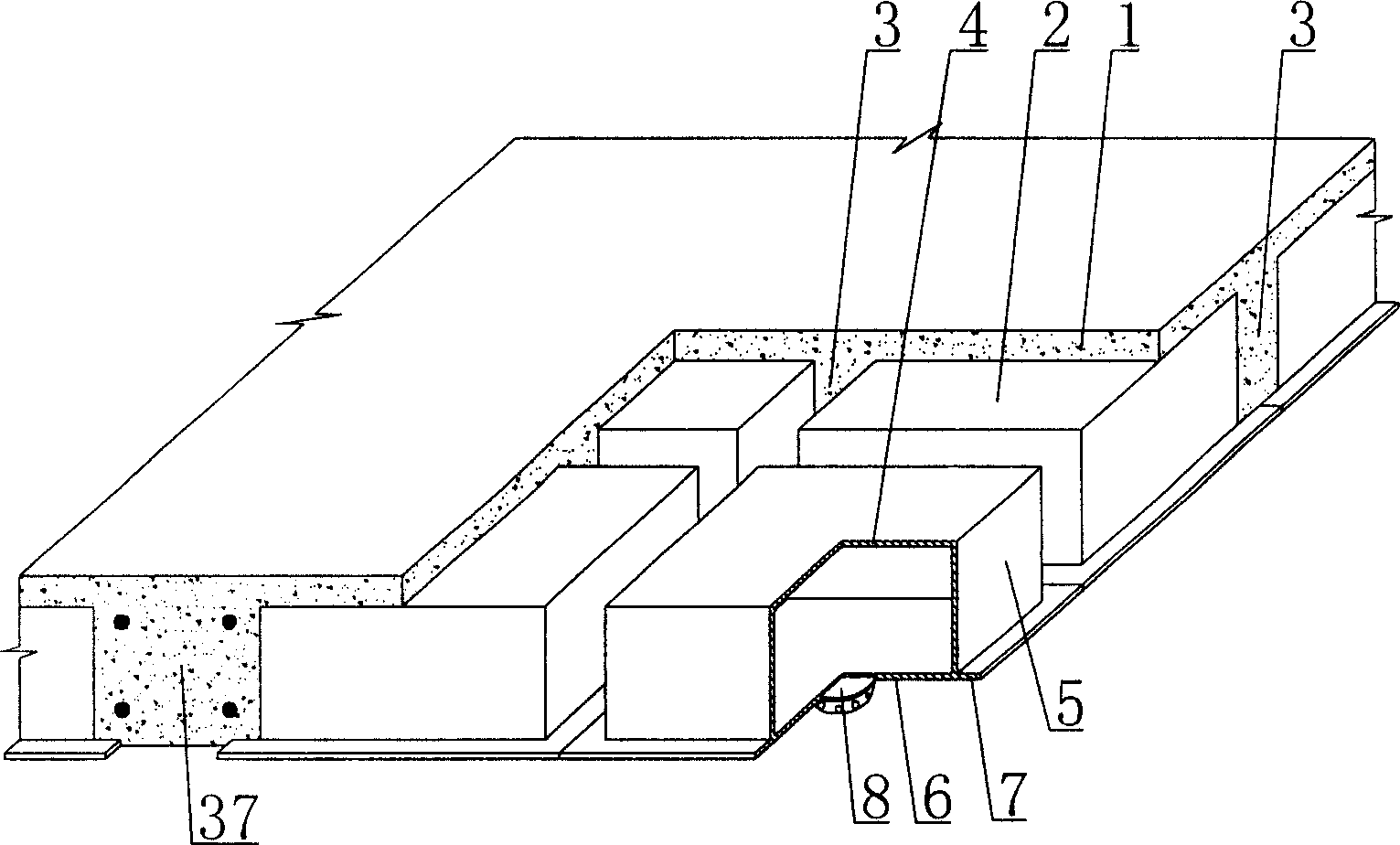 Cast-in-situs concrete hollow board