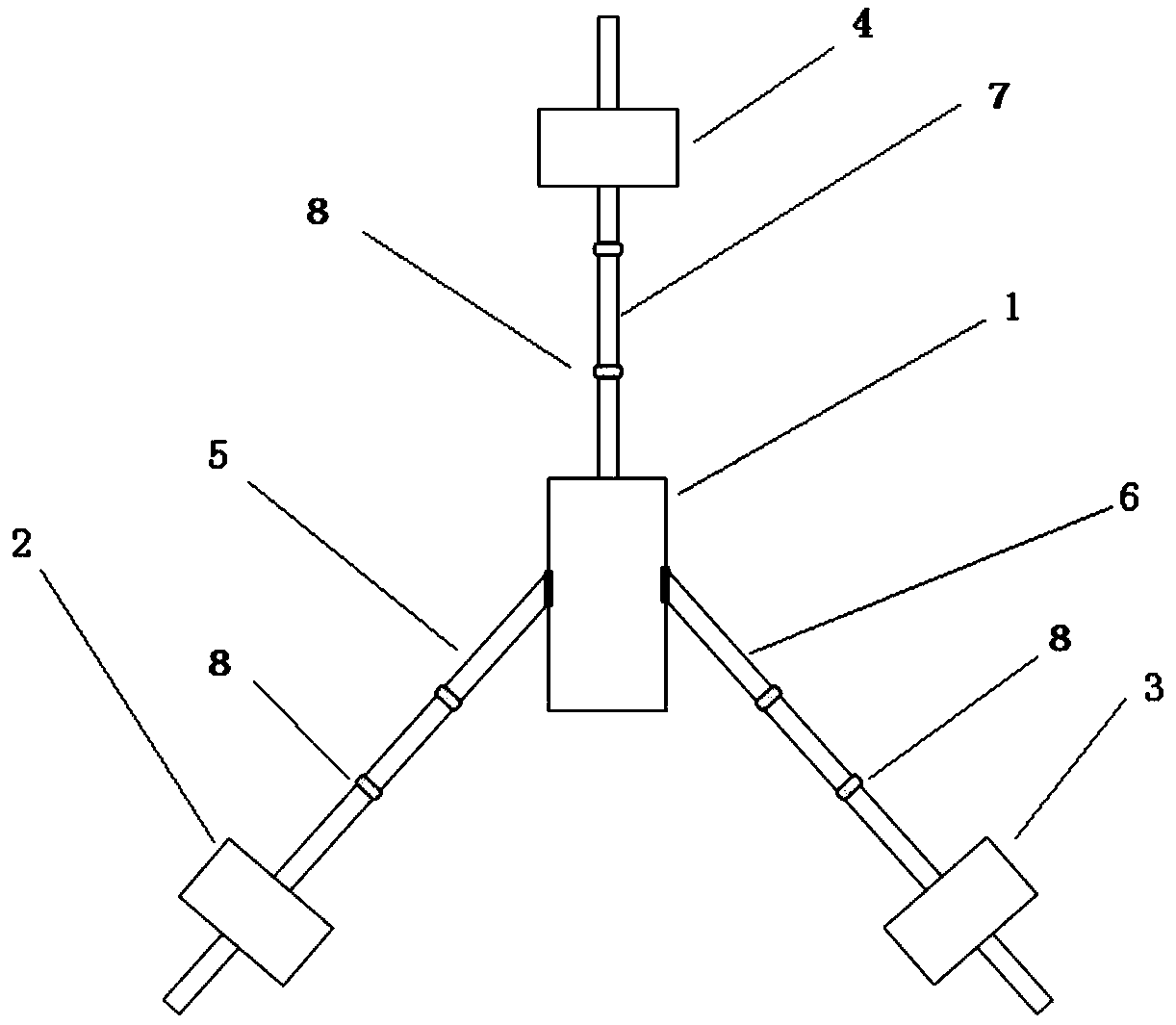 A kind of Y-shaped football training stretch tester and test method