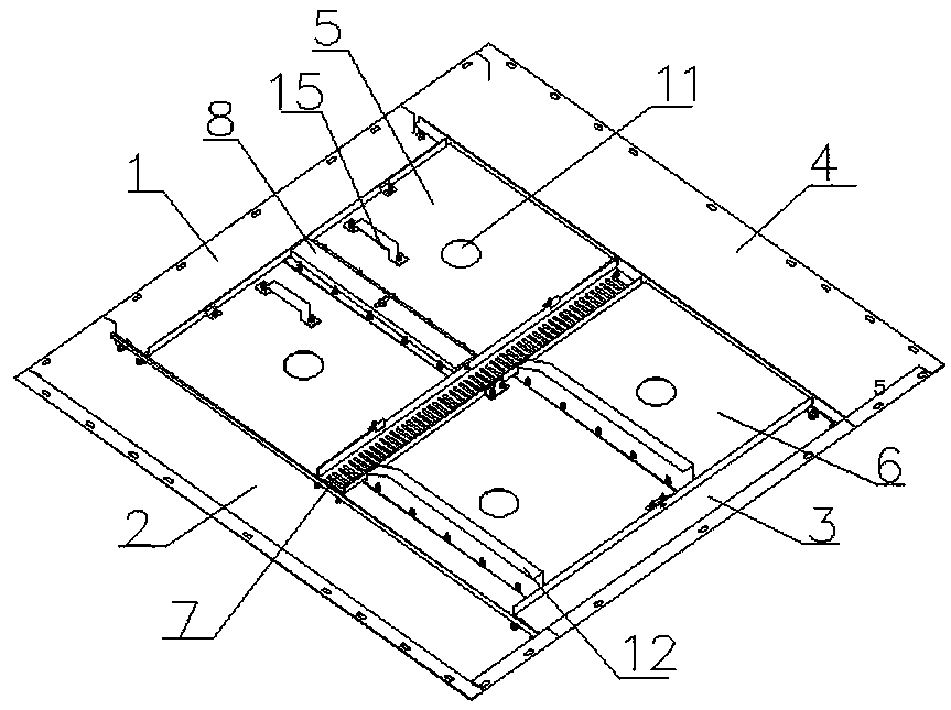 An elevator decorative ceiling for preventing the top core from falling