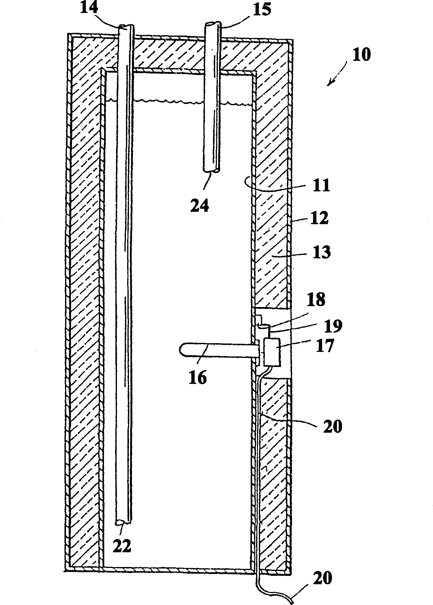 Method and appts. for detecting dry fire condition in water heater