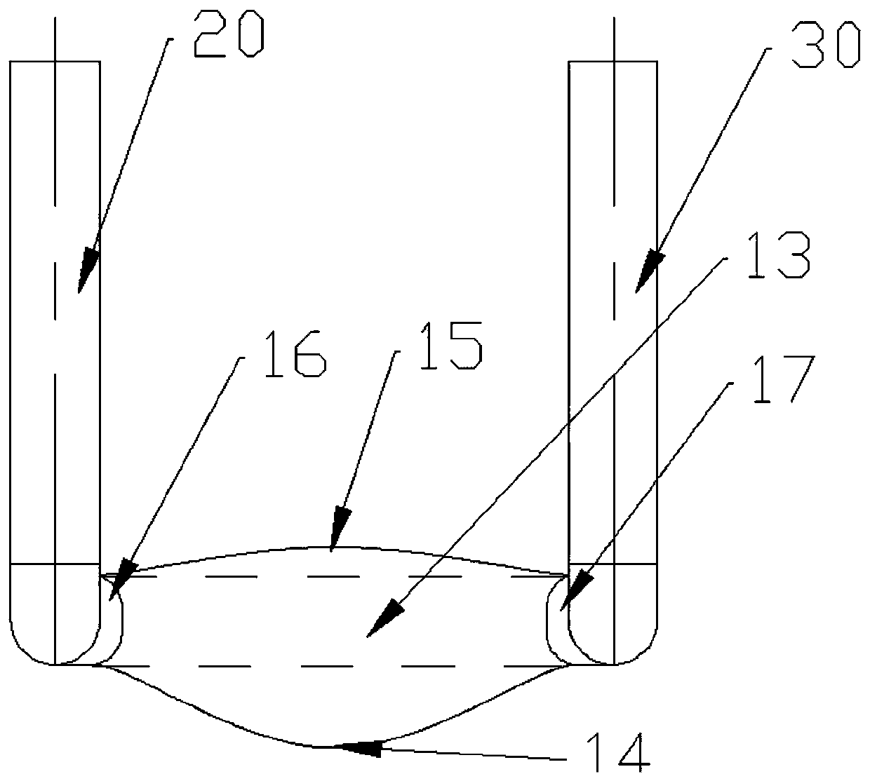 Plough-shaped electrode for transurethral prostate surgery and application method thereof