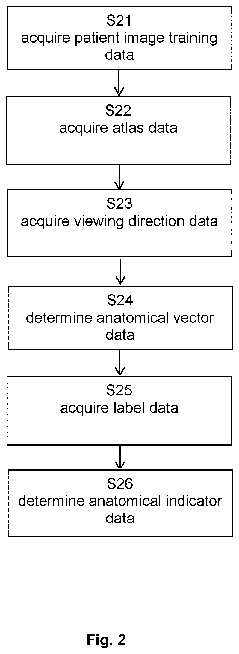 Medical image analysis using machine learning and an anatomical vector