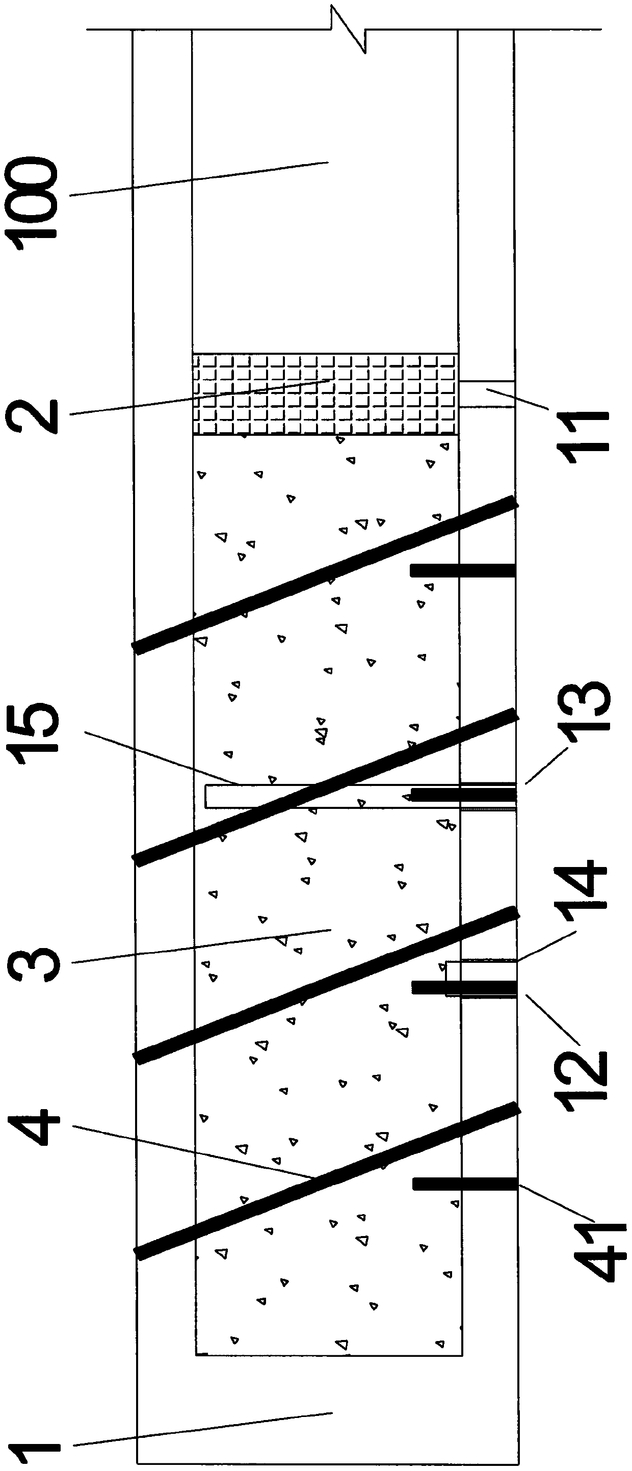 Shear-resistant reinforcing method for small-section hollow beam