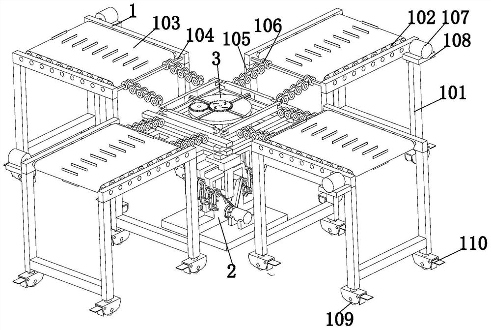 A wood square log drying automatic palletizer