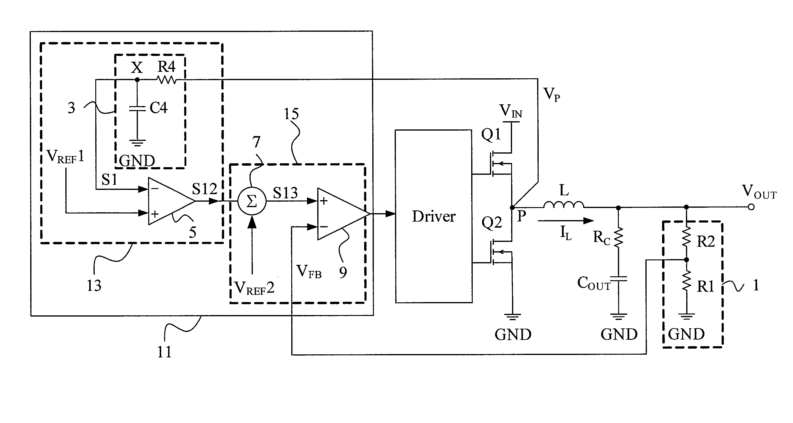 PWM controller and control method for a DC-DC voltage converter