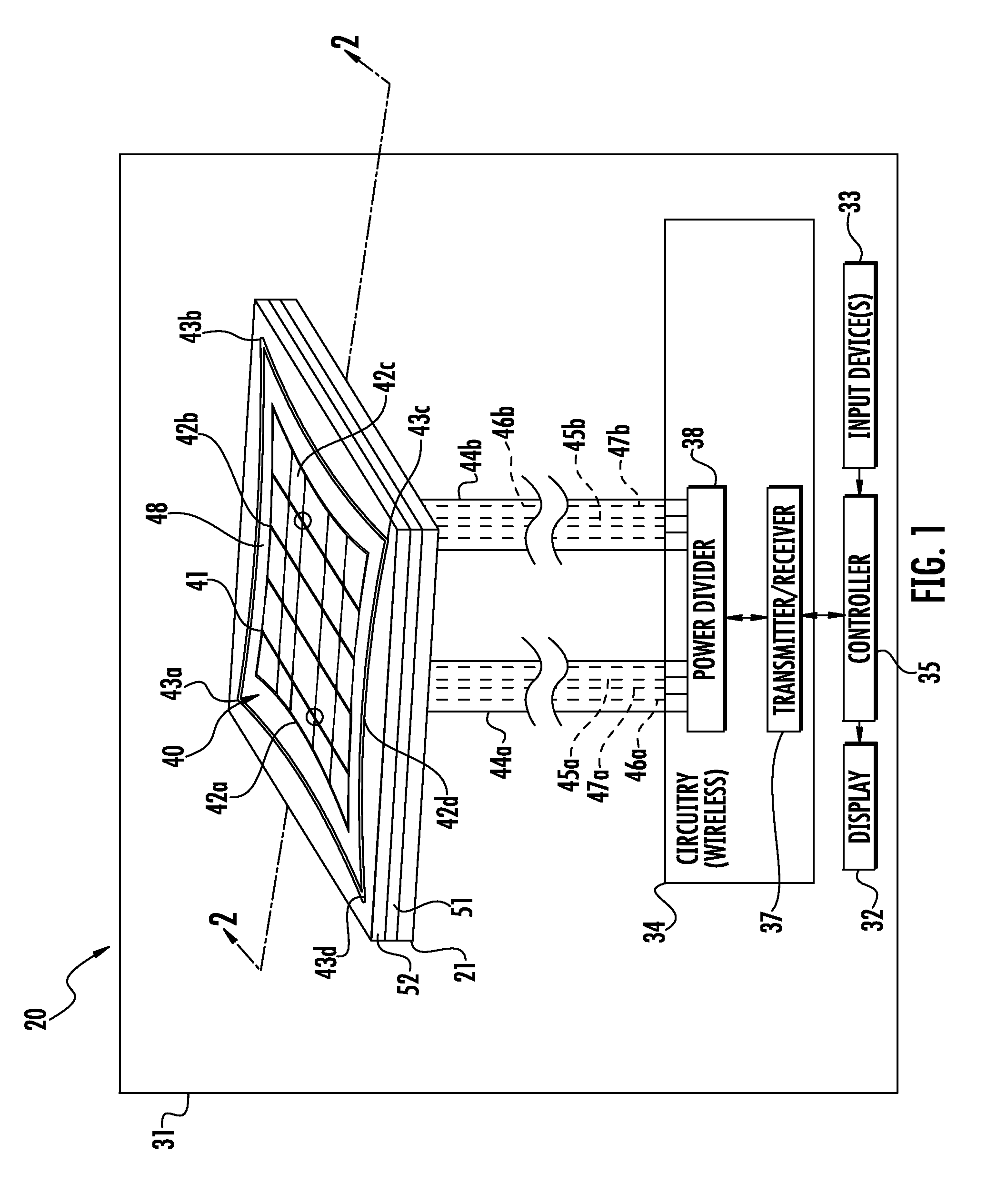 Electronic device including a patch antenna and photovoltaic layer and related methods