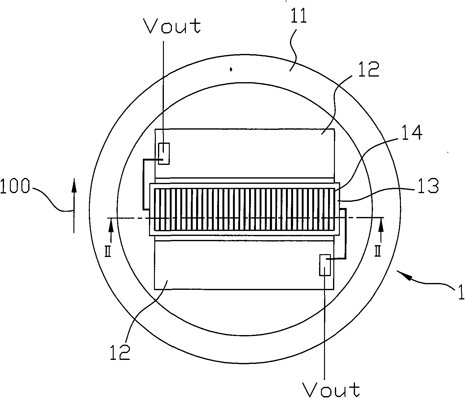 Acoustic-electro conversion chip of silk-ribbon microphone