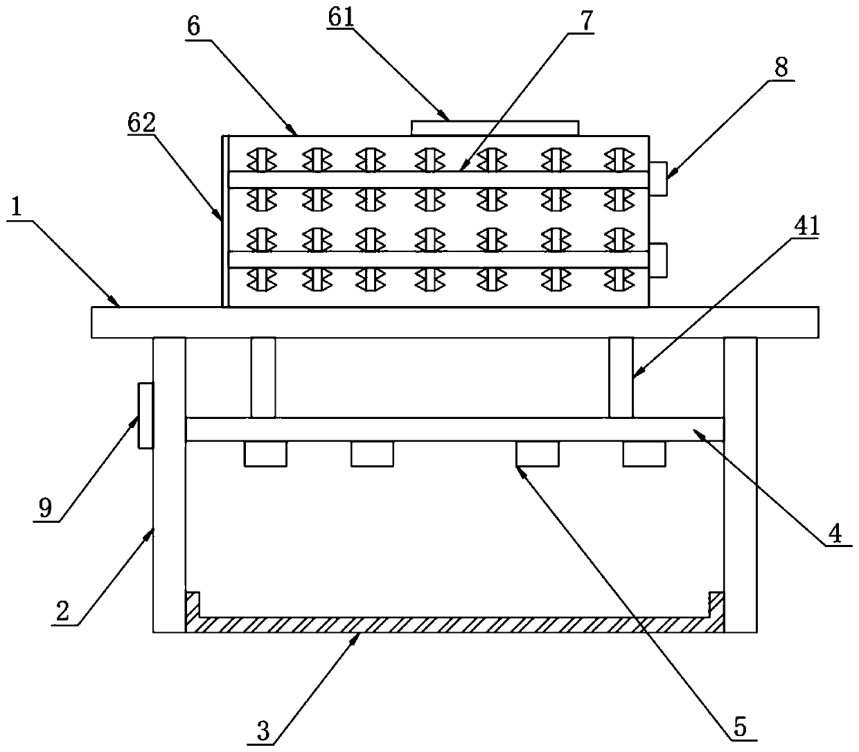 Paint spraying device for automobile spare parts