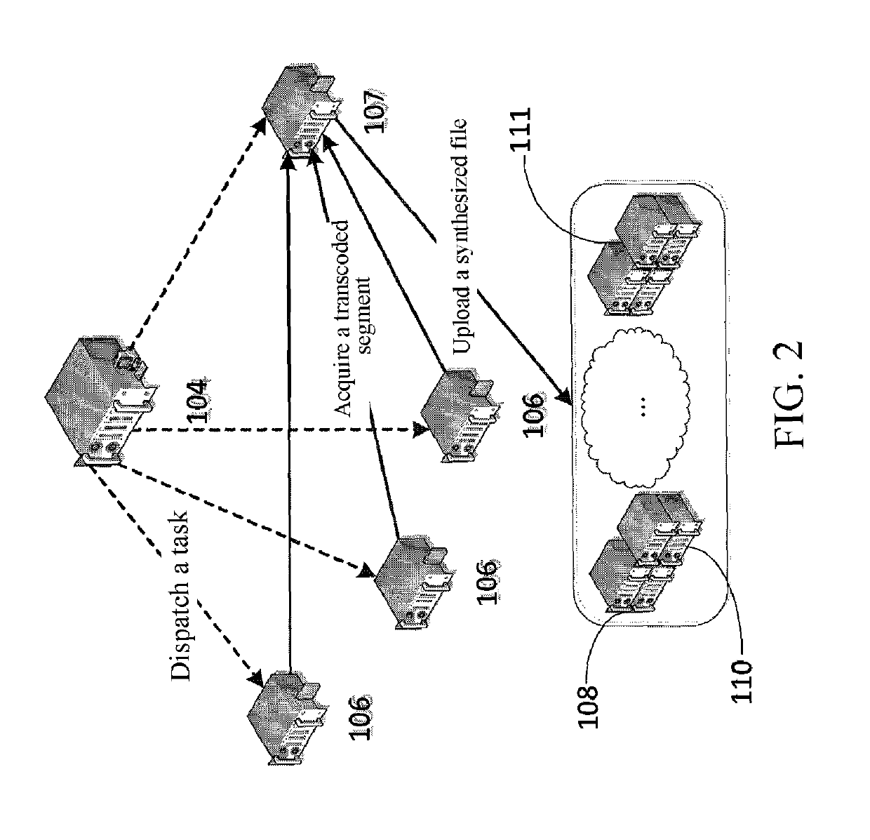 Transcoding method and system, and distributed file apparatus