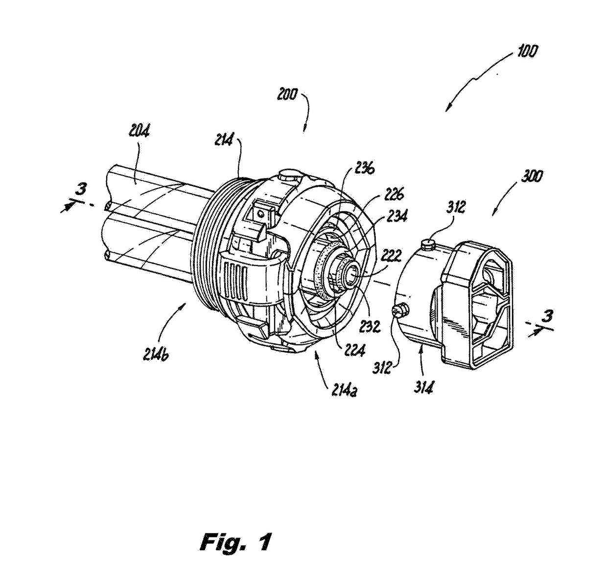 Coupling devices for tube sets used with surgical gas delivery systems