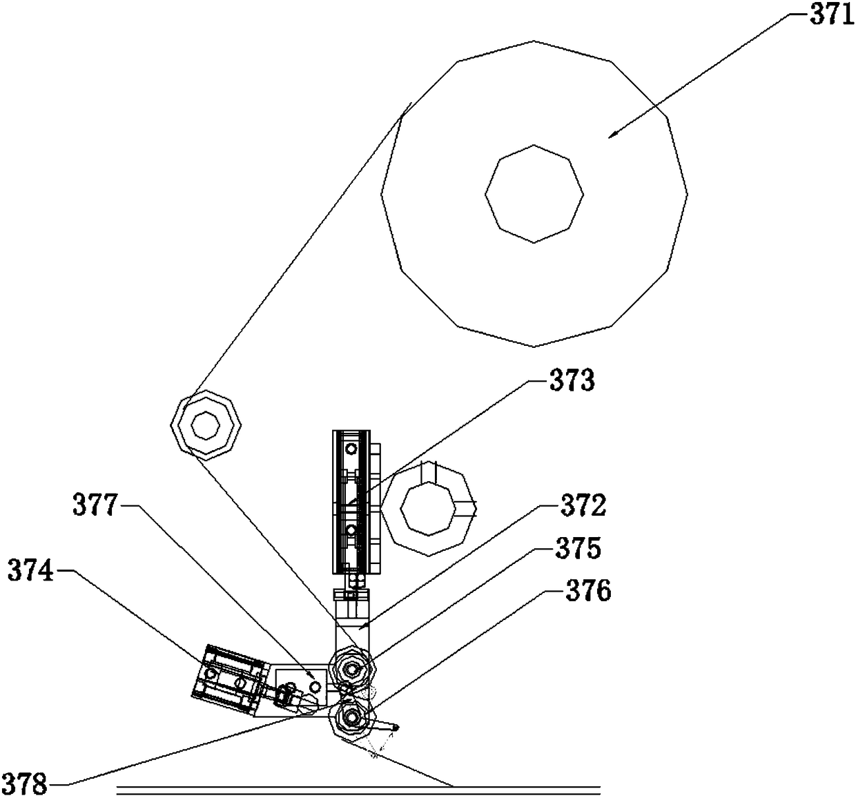 Solar cell glass plate offline reflective strip sticking device