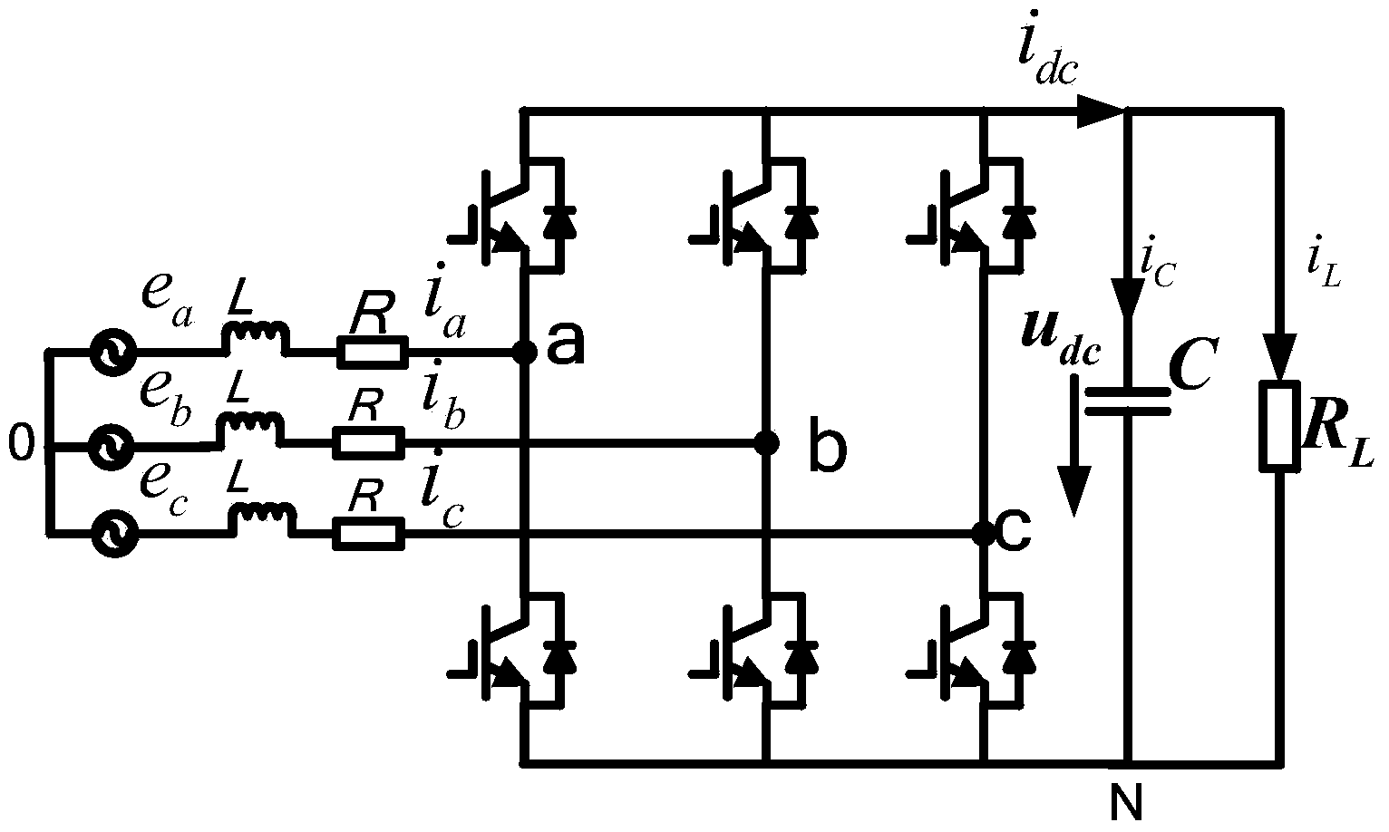 Three-phase PWM rectifier control method