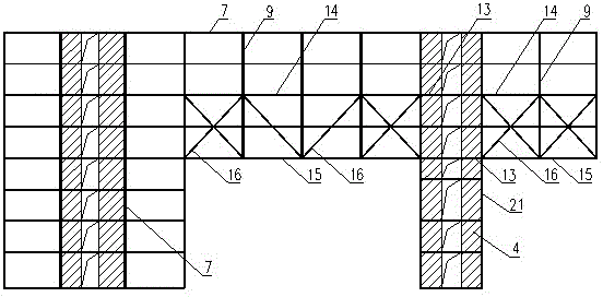 Large-span long-cantilever connection structure and construction technique