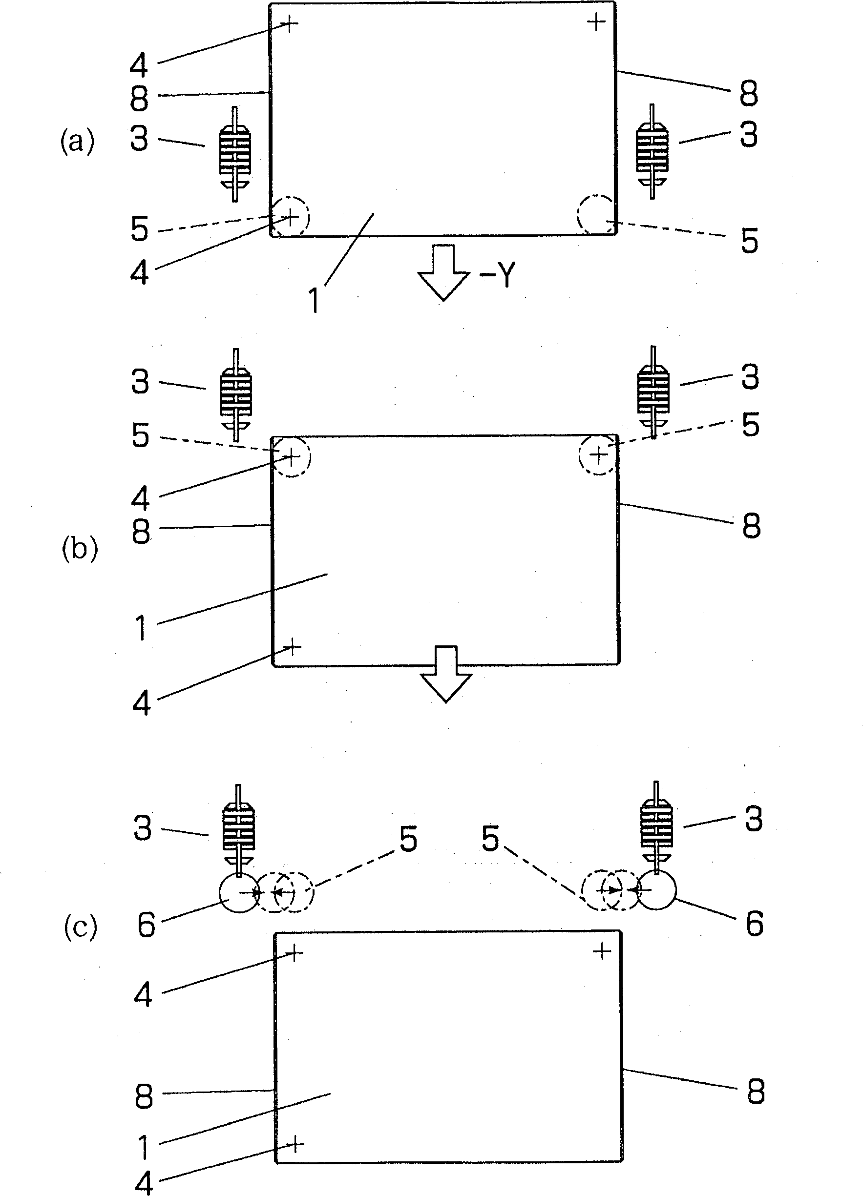 Methods of measuring and compensating cutting size on chamfering machine of sheet material