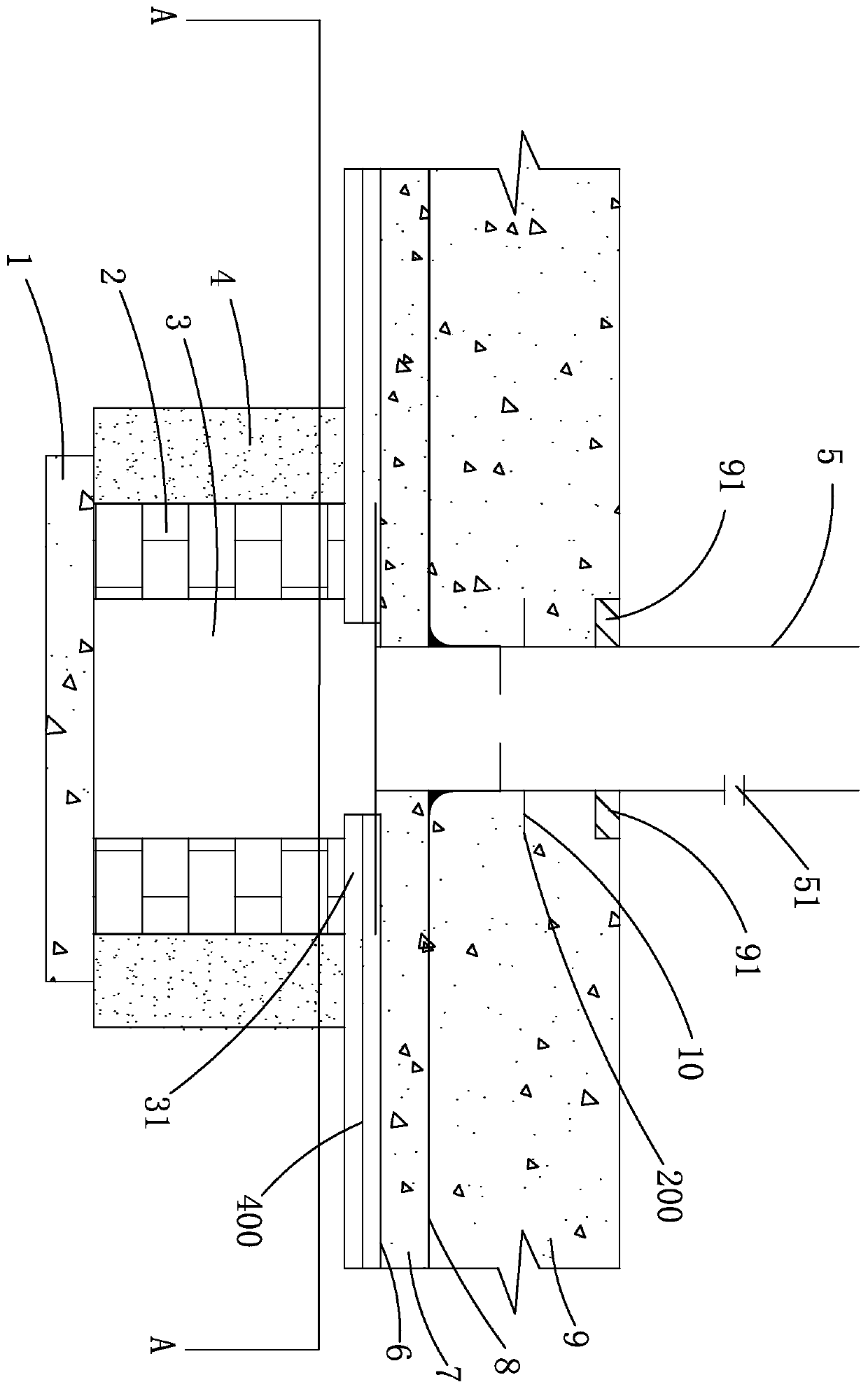 Manufacturing process of decompression and drainage well in basement anti-floating and sealing process