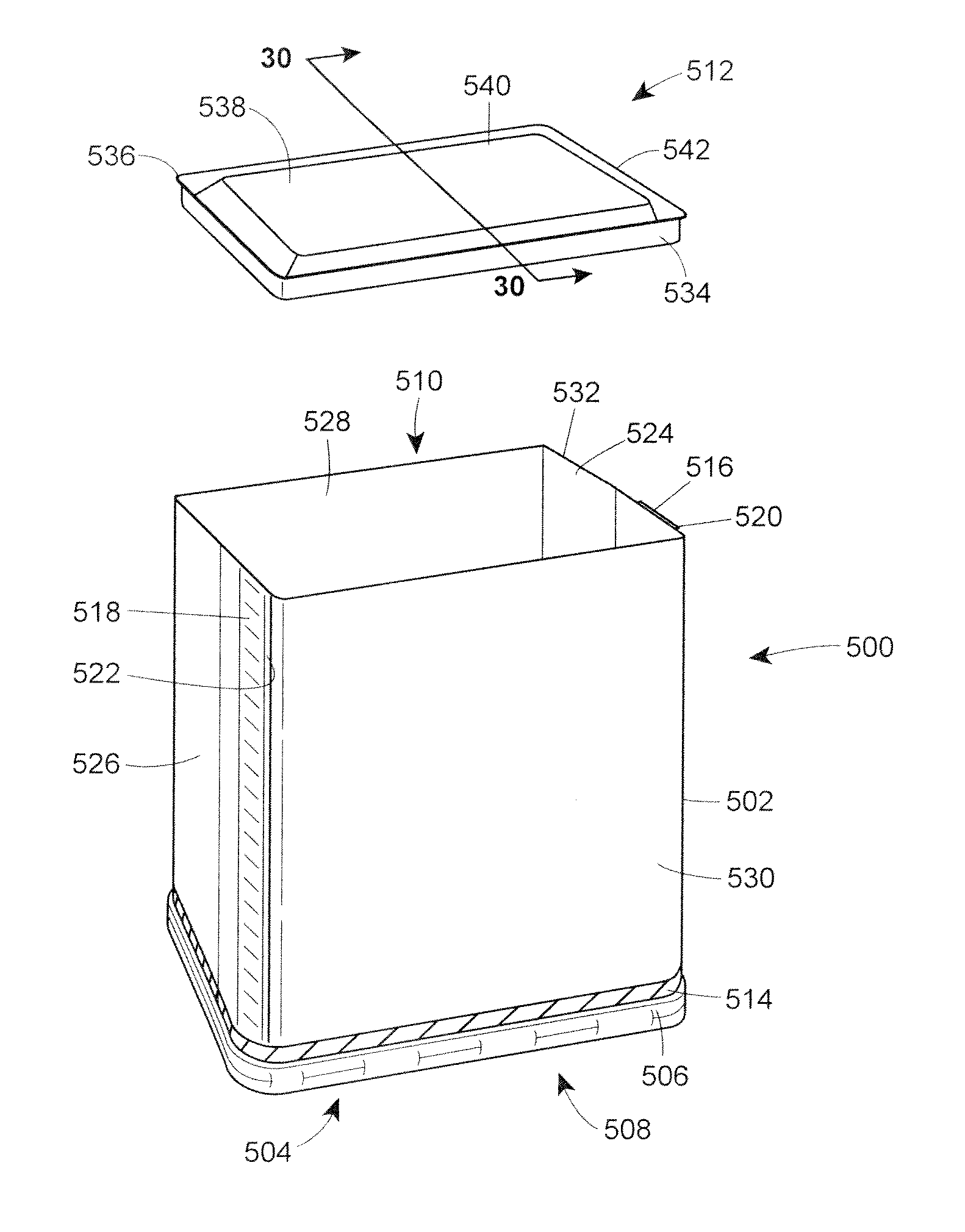 Flexible, Stackable Container and Method and System for Manufacturing Same