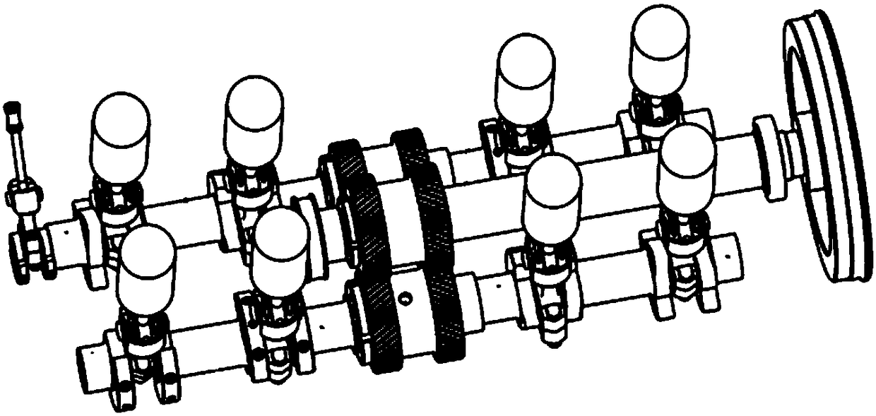 Multi-cylinder Stirling engine transmission system