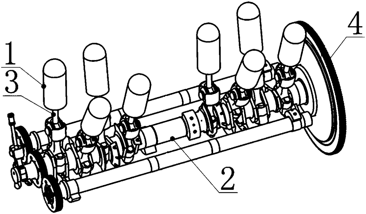 Multi-cylinder Stirling engine transmission system