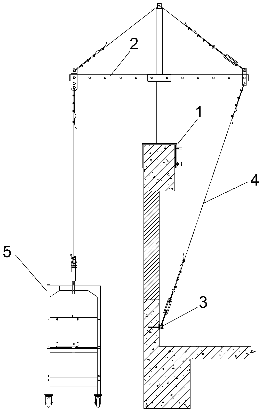 Clamp type parapet riding beam hanging basket device and parapet hanging basket system