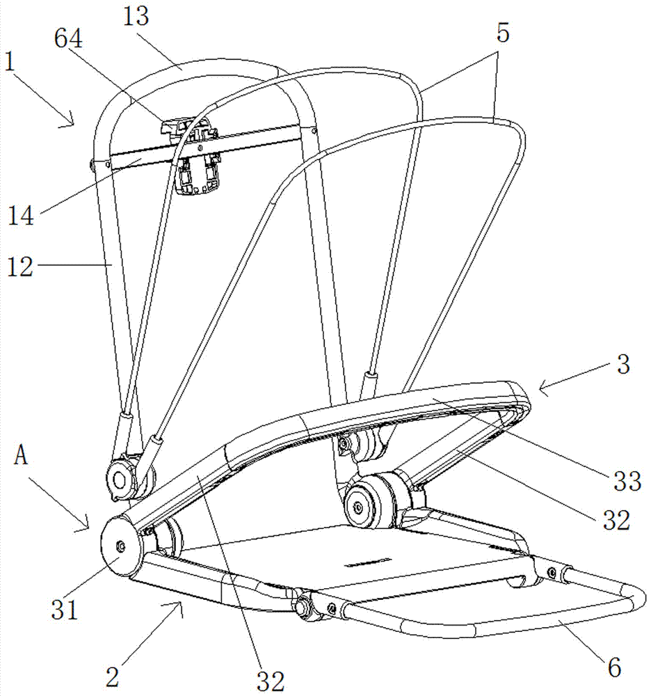 Child cart seat with armrest capable of being folded in linkage mode