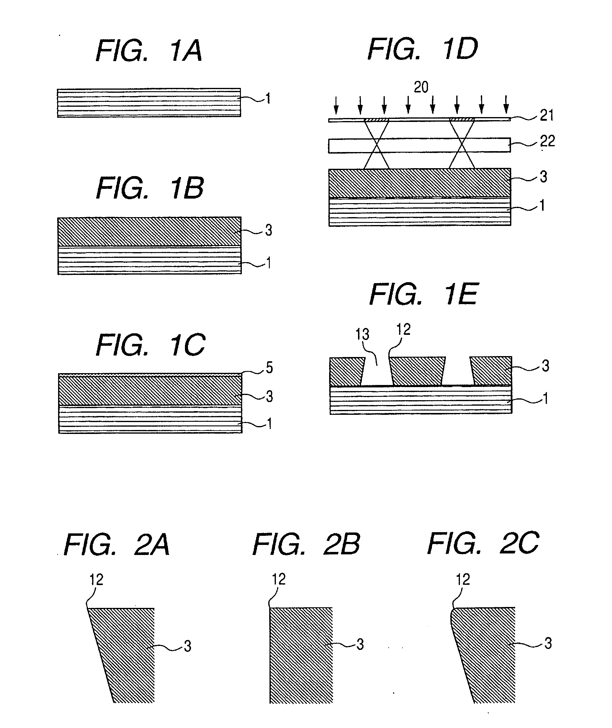 Pattern forming method and method of manufacturing ink jet recording head