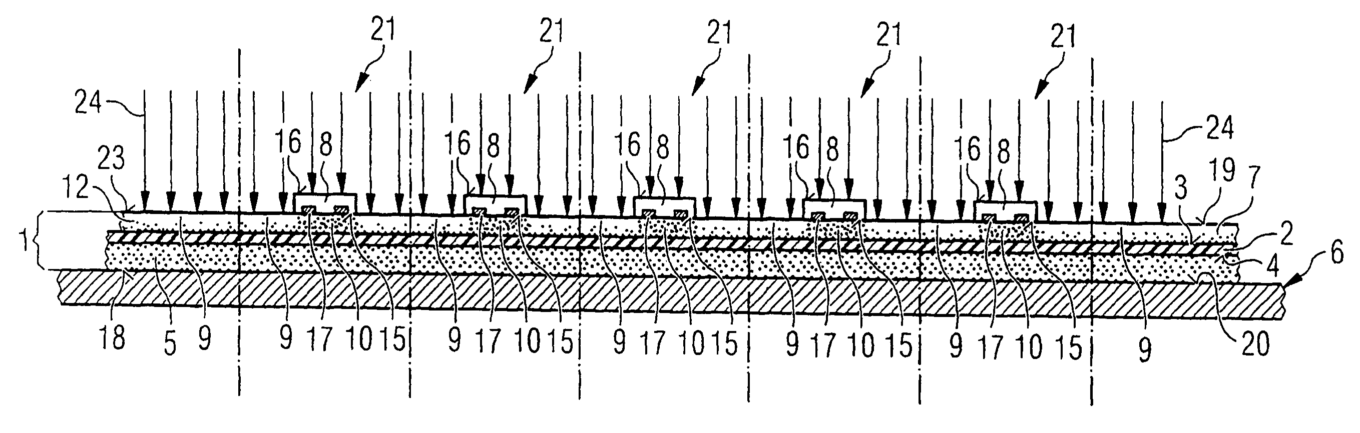 Carrier sheet with adhesive film and method for producing semiconductor devices using the carrier sheet with adhesive film