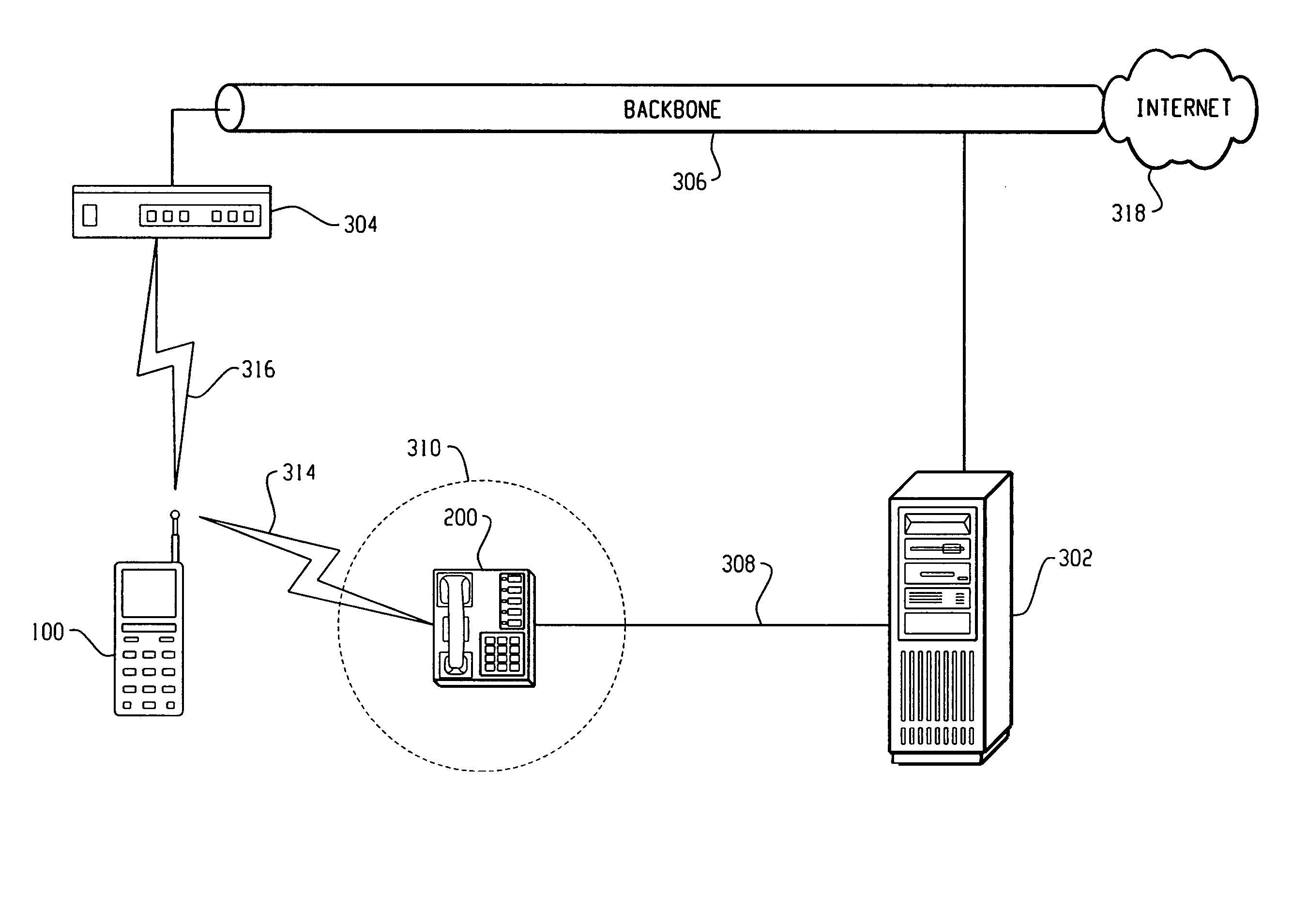 Hybrid wireless IP phone system and method for using the same