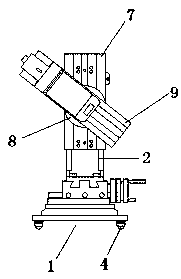 Horizontal movement, oblique feed and universal rotation milling and drilling tool