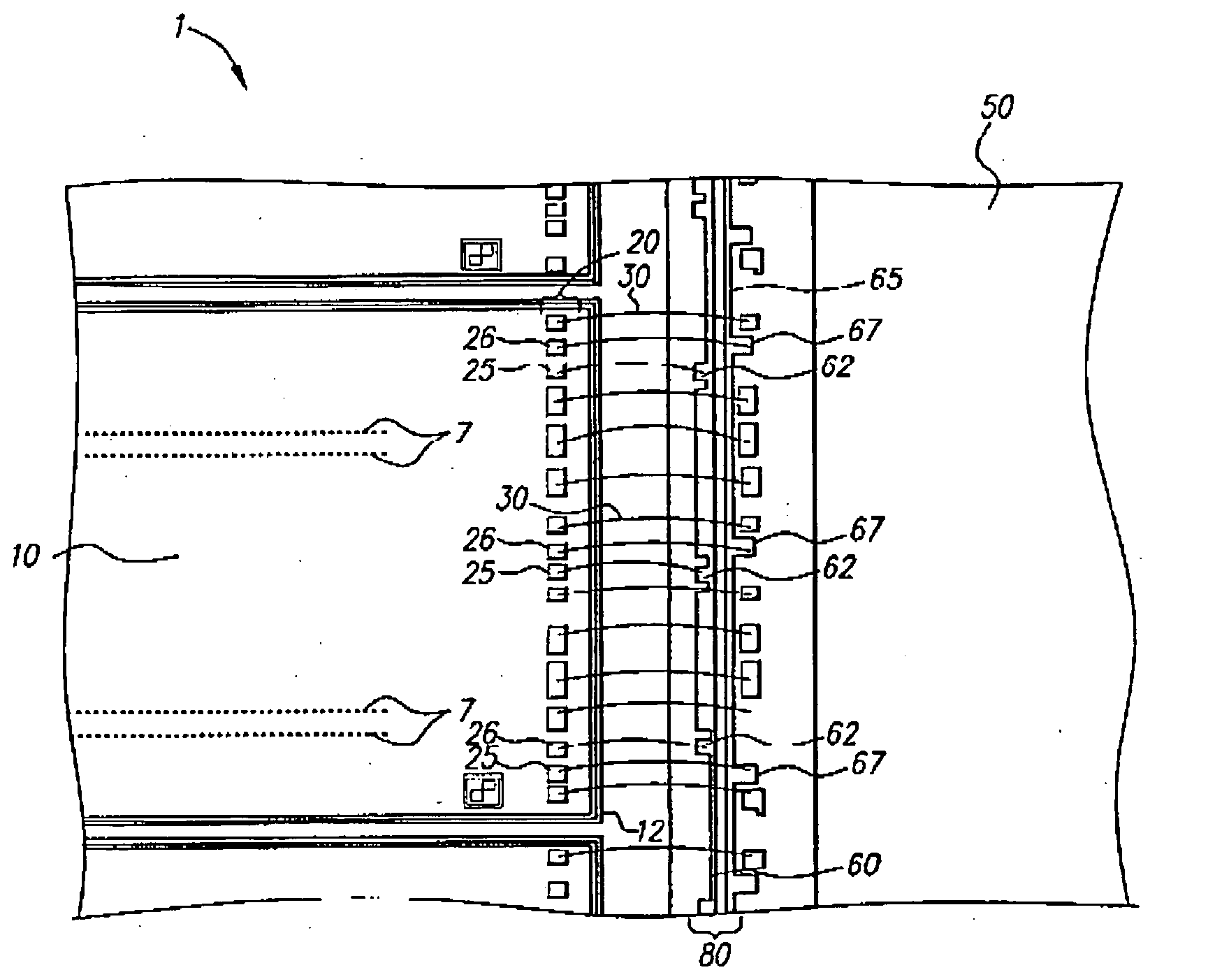 Fluid-ejecting device with simplified connectivity