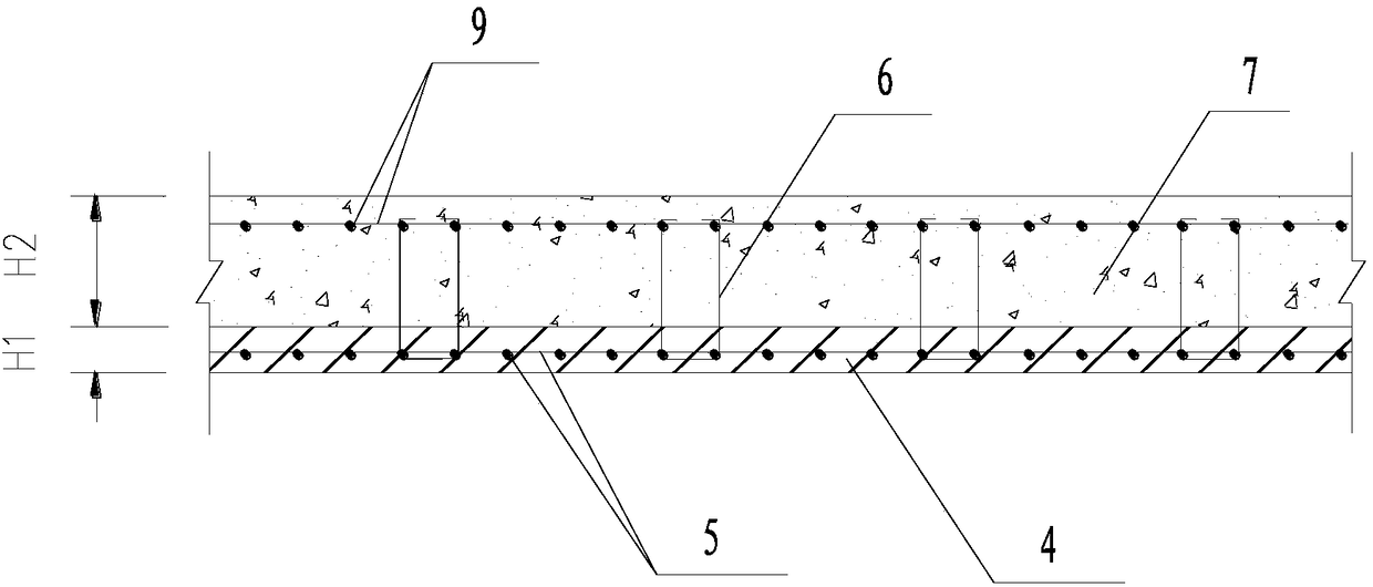 UHPC-Ordinary Concrete Laminated Composite Bridge Deck Structure and Construction Method