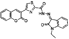 Coumarin-thiazole-indolone compounds, and preparation method and application thereof