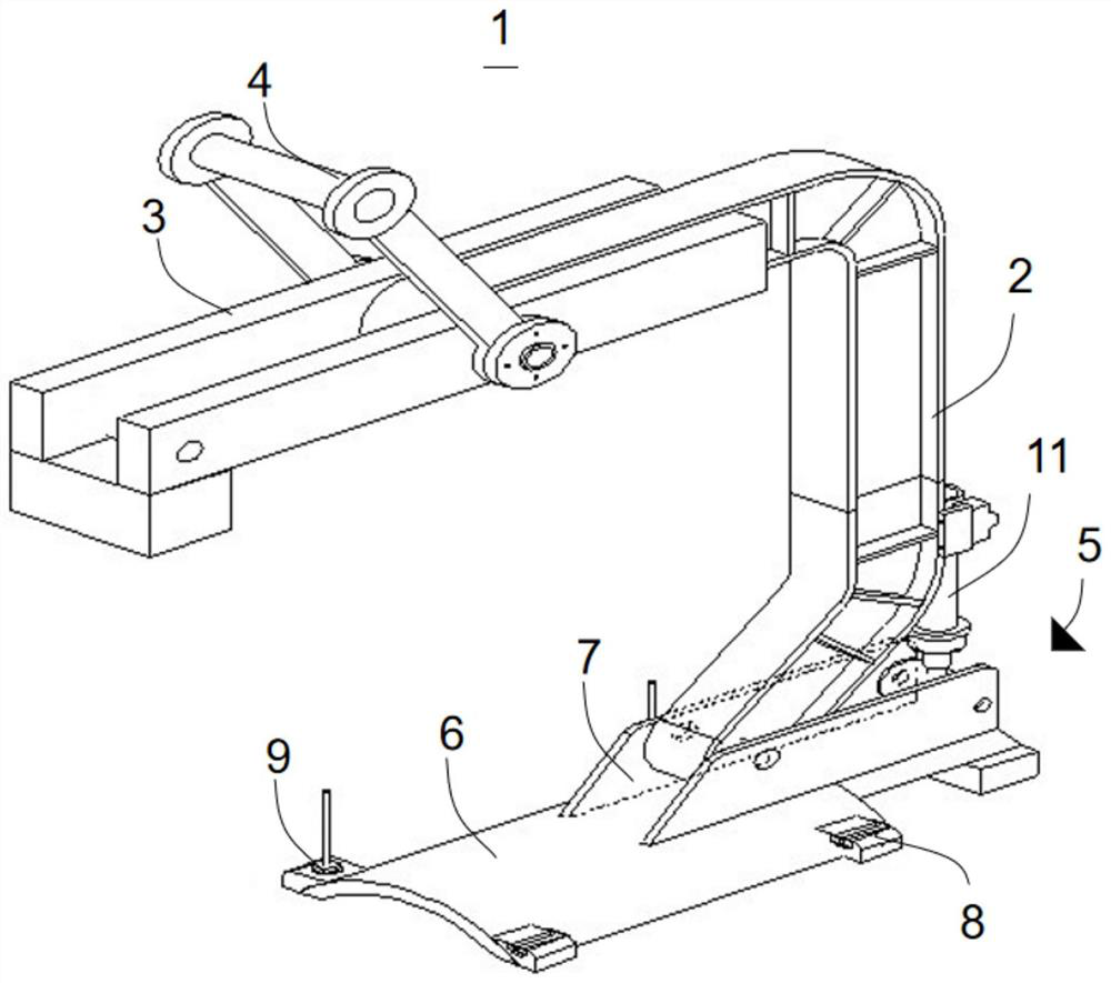 Core shaft lifting mechanism