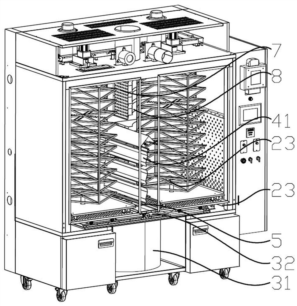 Automatic tea baking equipment and tea baking method thereof