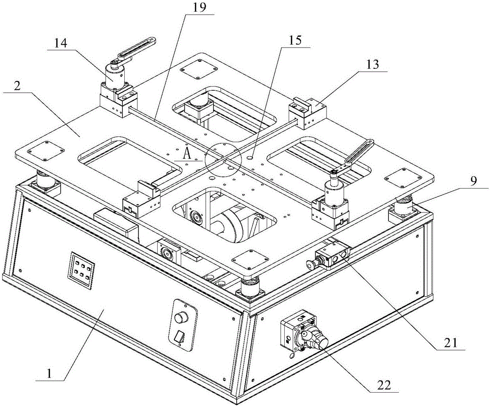 Semi-automatic vibrating table