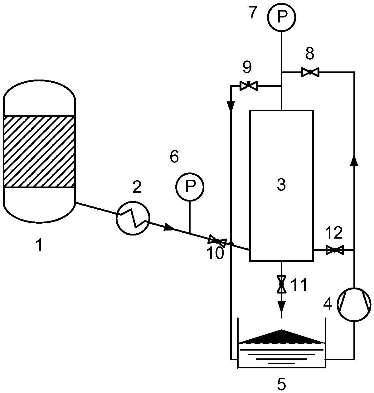 Device and method for online discharge of residue in supercritical ...