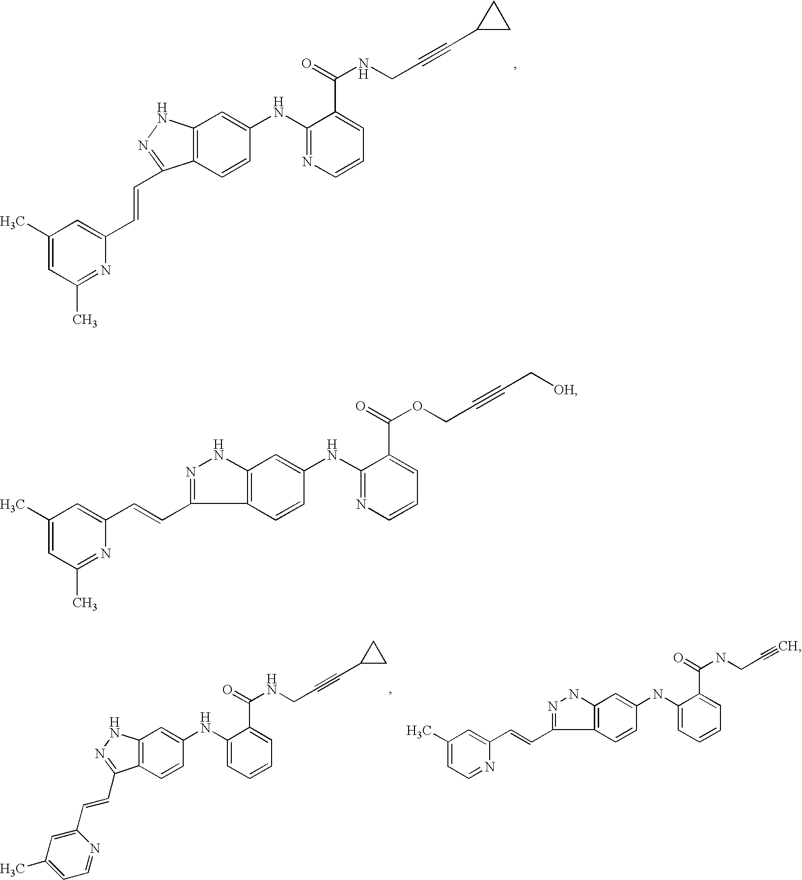 Indazole compounds and pharmaceutical compositions for inhibiting protein kinases, and methods for their use
