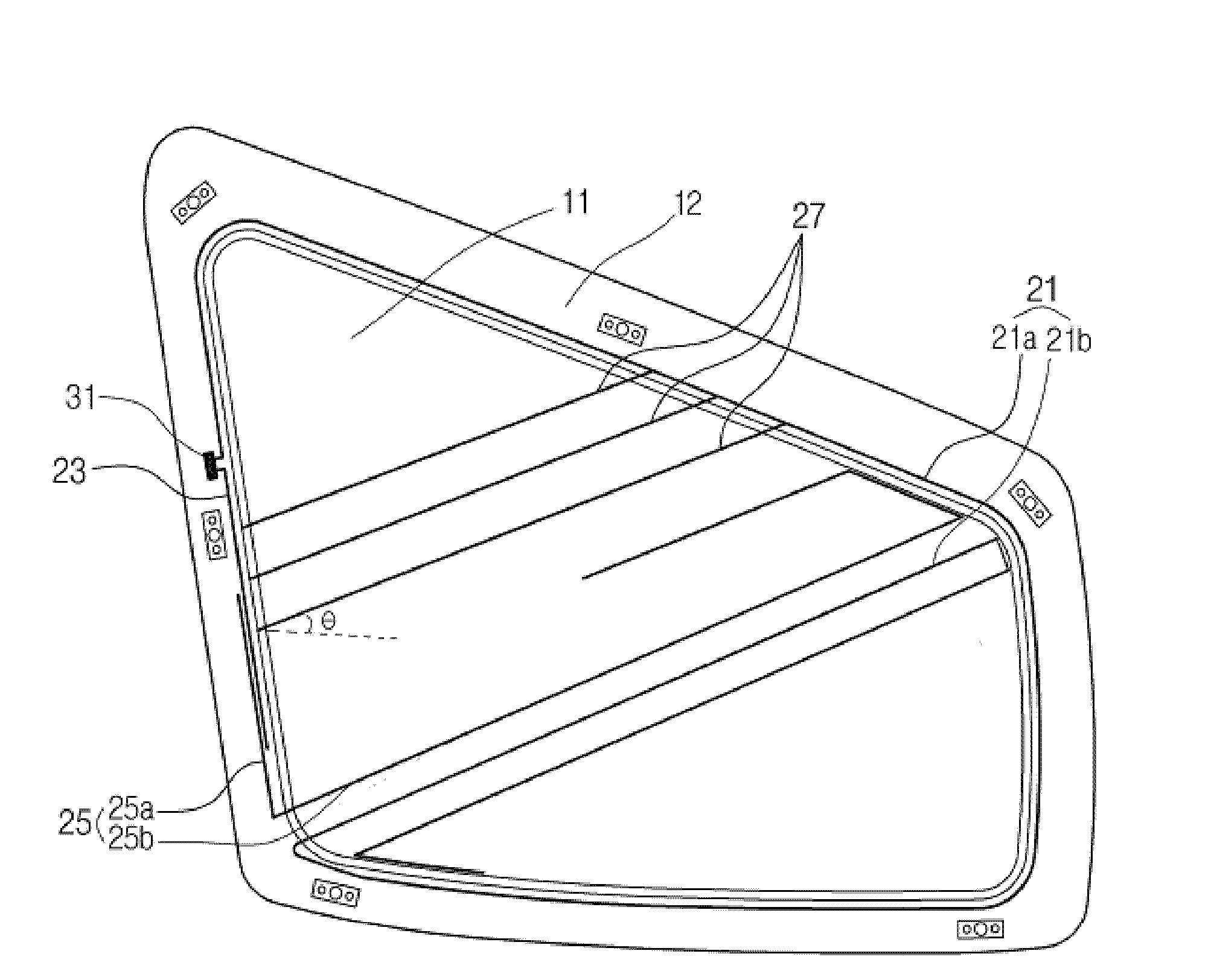 Glass antenna for vehicle