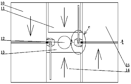Device for improving passing efficiency of gates at entrances and exits of office buildings