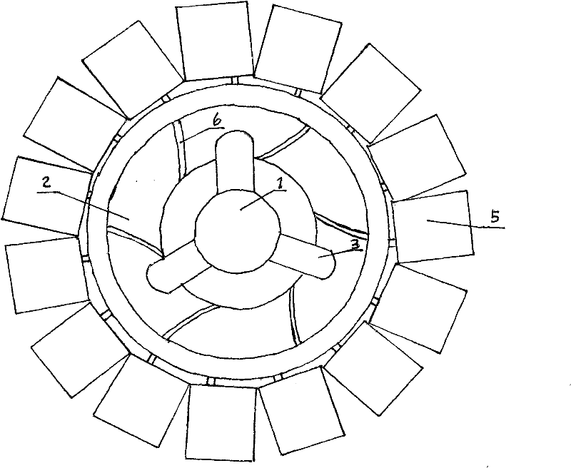 Windmill wind blade with multiple blades on outer ring