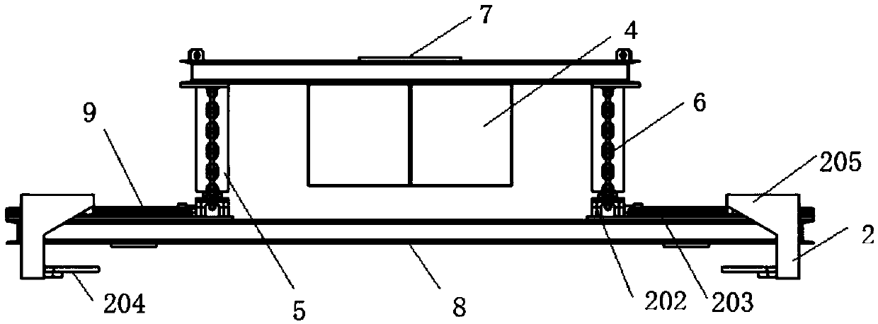 Top-lifting charging and replacing system for pure electric heavy-duty vehicles