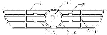 High-strength intake grill with grooves