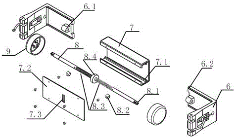 Adjusting device used for fixing wearable lower-limb exoskeleton robot and human body waist