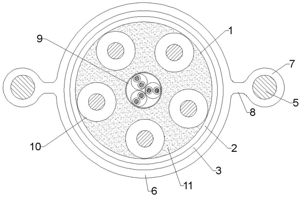 High-strength scratch-resistant communication cable