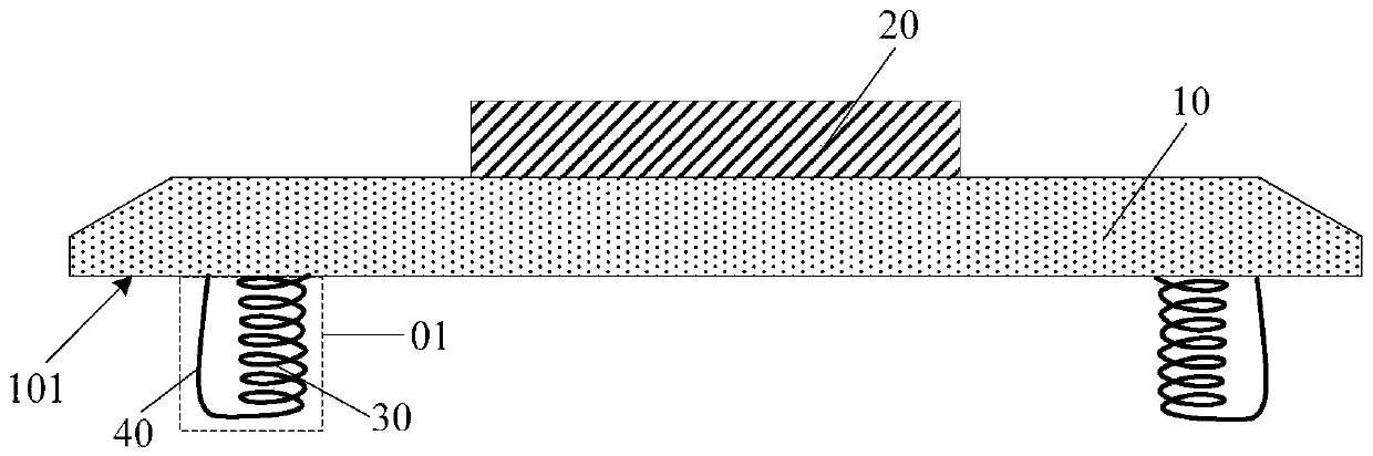 Transfer device, Micro-LED grains and transfer method