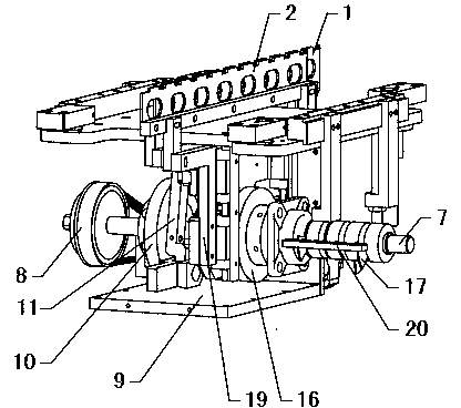 Intermittent linear conveying device