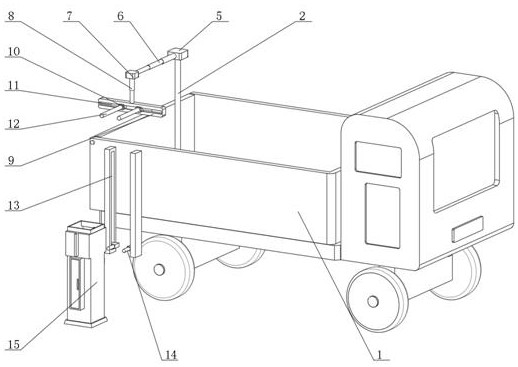 Garbage sweeper lifting device and using method thereof