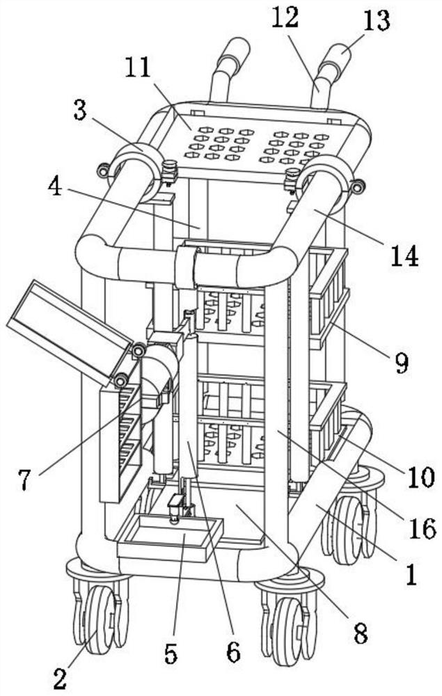 Medical bracket equipment with adjusting mechanism for nursing